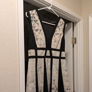 BCBG MaxAzria Silver Dove Cocktail Dress